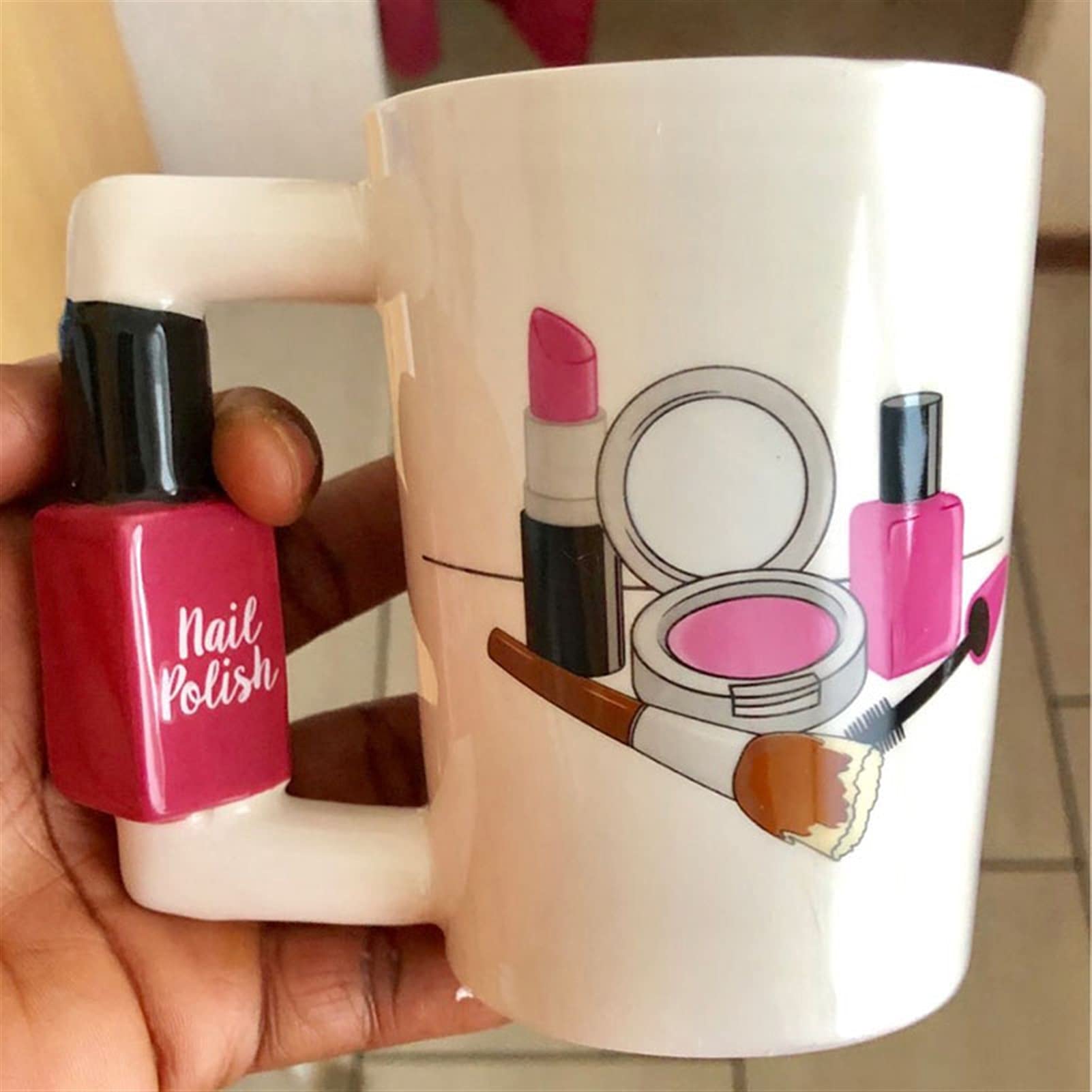 Tazze Tazza in Ceramica Creativa Manico per Smalto per Ragazze Tazza per tè Tazza per caffè Tazza per personalità Lady novità Regalo Servizio da caffè per Ufficio a casa