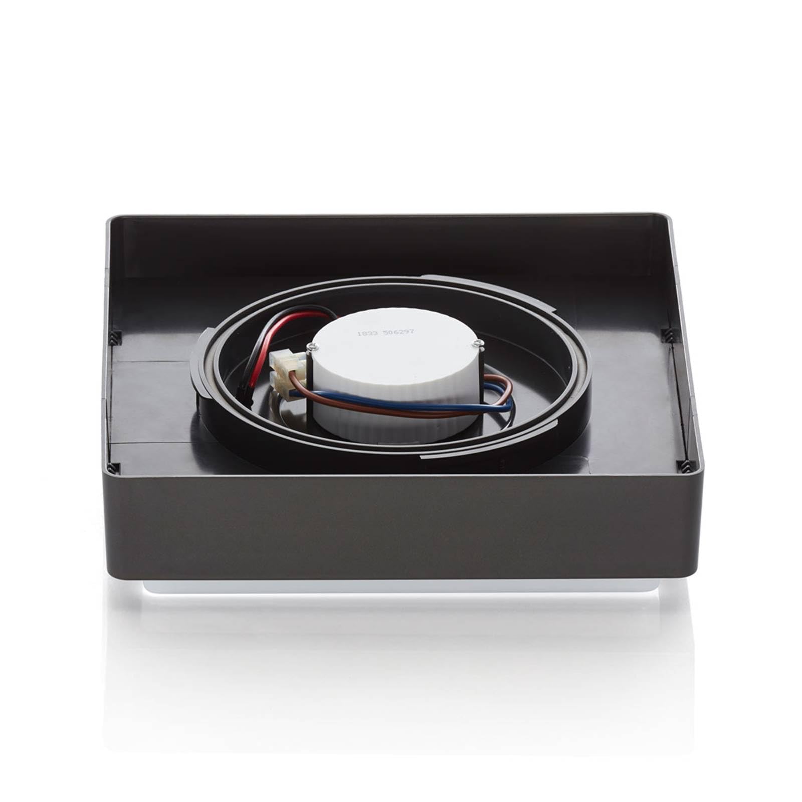 Lindby LED Lámparas de techo Nermin (Moderno) en Negro hecho Plástico (1 llama, lámpara exterior para el jardín, la terraza balcón y vivienda
