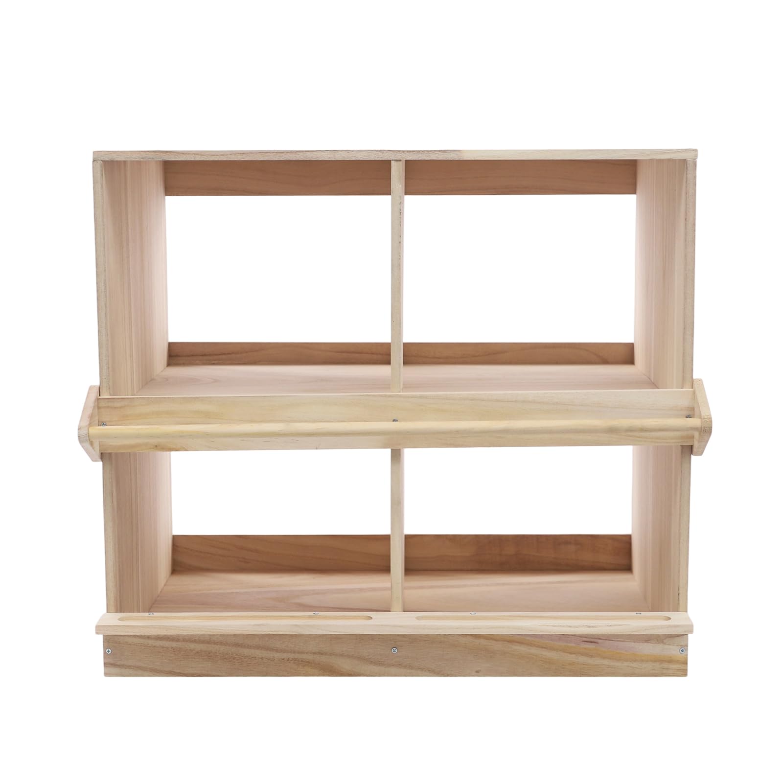 Nido per polli in legno a 4 fori, 2 piani, nido per polli con 4 scomparti separati, nido per polli con posatoi, per galline, anatre e altri pollame