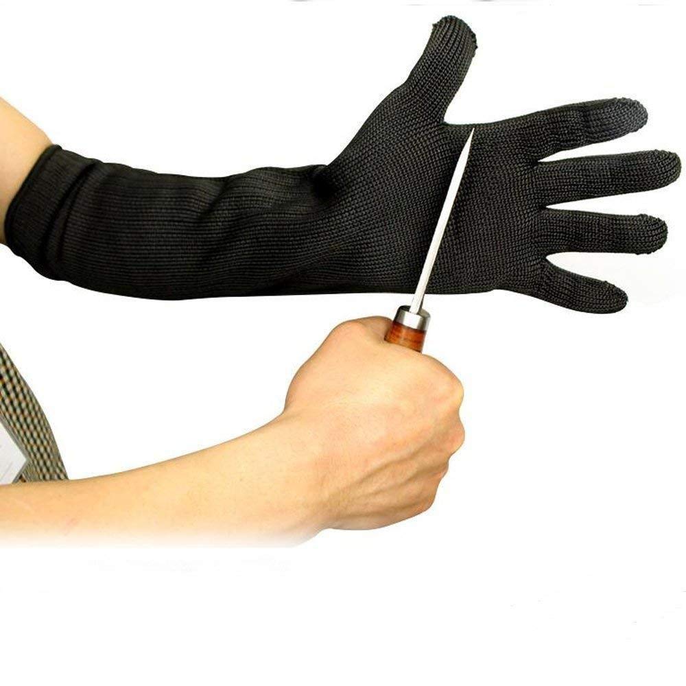 Guantes Guantes resistentes al corte, Protección de nivel 5, Guantes de trabajo de protección de seguridad resistentes a las rozaduras con poliéster + Alambre de acero, Adecuados for corte, Carpinterí