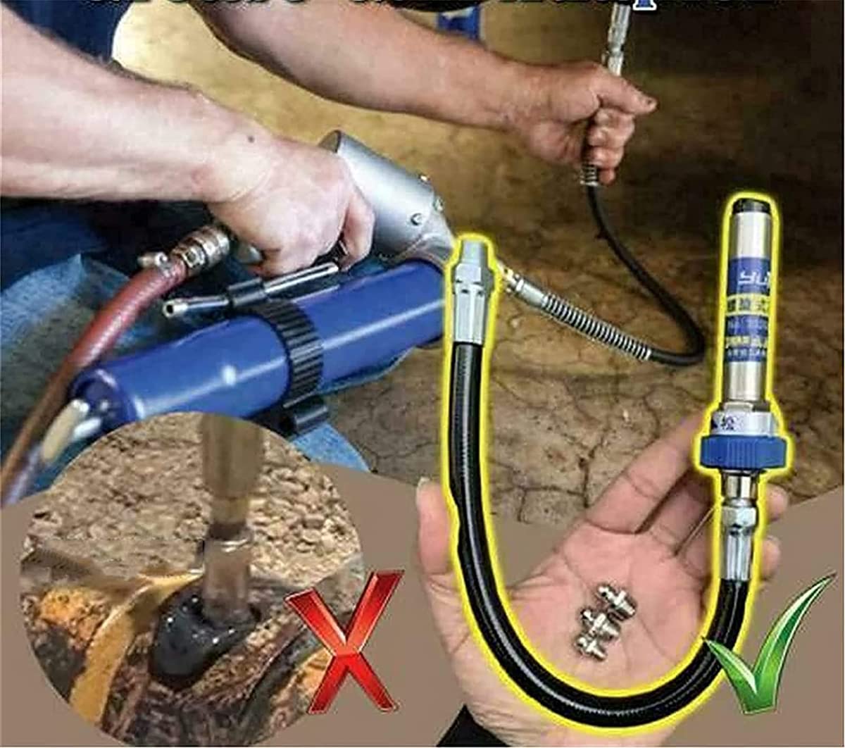Mundstück Kupplung Für Kegel-Schmiernippel, Spiral Typ Hochdruck-Öldüse, Schmierpressen Fettkoppler Schnellverriegelung Und Freigabe