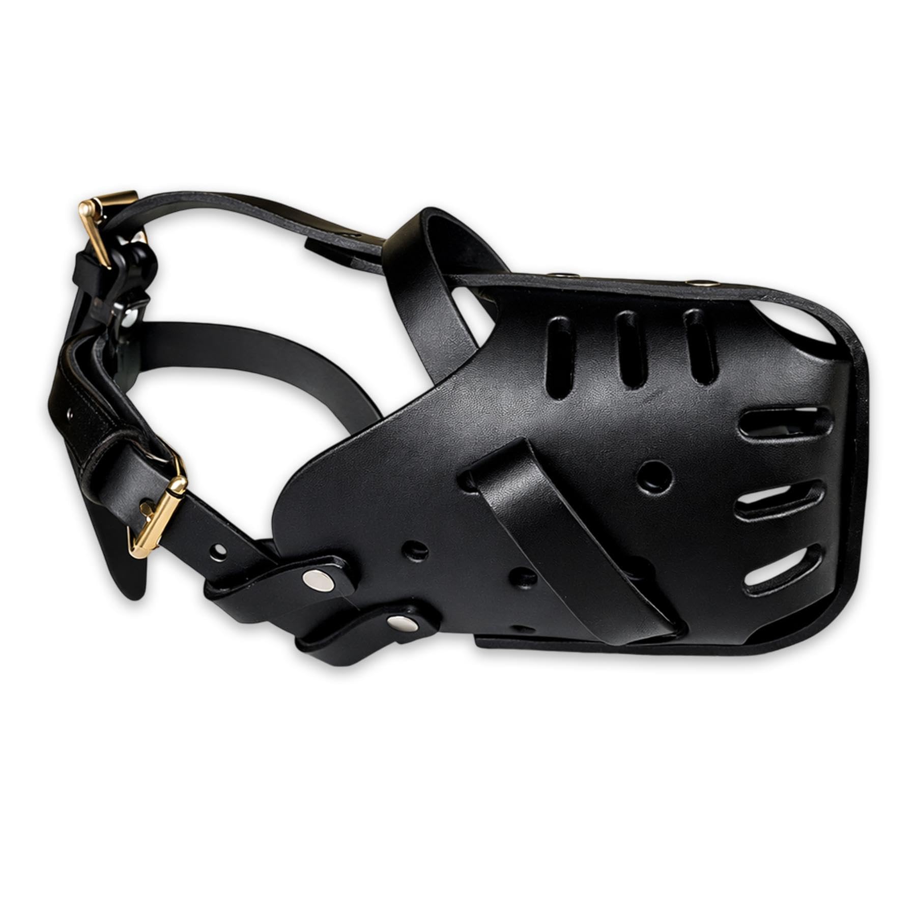 Elite Pet Shop Premium Leather Dog Muzzle (Medium) - Adjustable Secure Fit for Strong & Aggressive Dogs - Comfortable Breathable Protection – Dog Muzzle for Small Dogs & German Shepherd