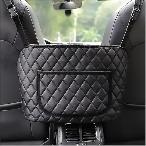 Soporte para bolso de coche entre asiento, bolsillo de almacenamiento de cuero de gran capacidad para asiento delantero, organizador de consola disponible en Yaxa Costa Rica