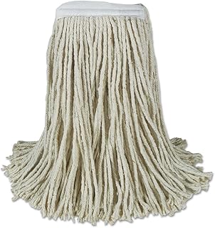 Boardwalk BWKCM20024 24 oz. Banded Cotton Cut-End Mop Heads - White (12-Piece/Carton)