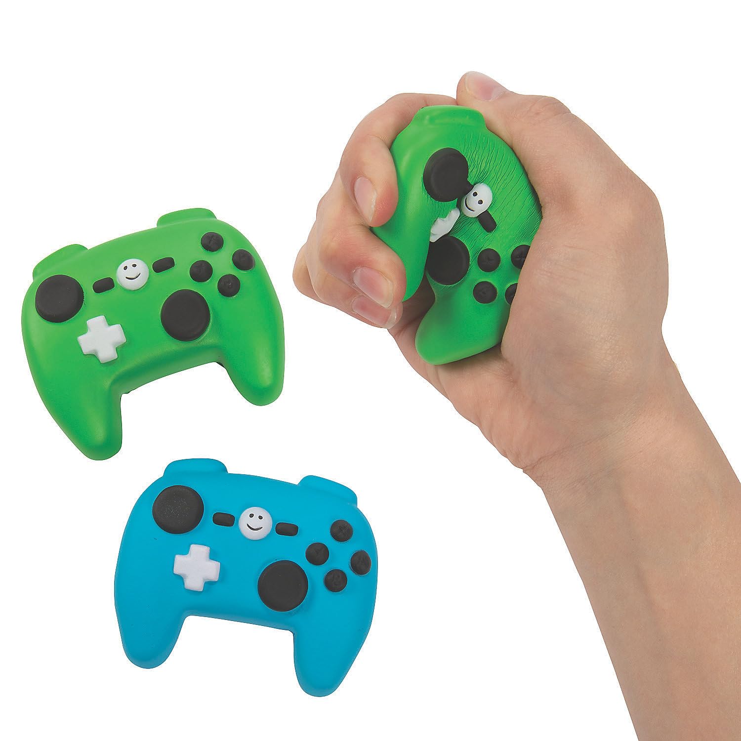 Fun Express Gamer Video Game Controller Shaped Stress Toy - Set of 12 - Game Party Favors