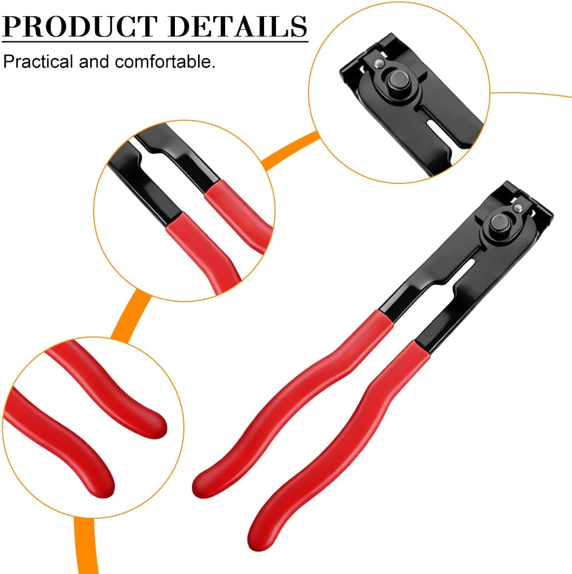 Car CV Joint Axle Boot Clamp Plier with 20PCS Crimp Bands, Heavy Duty ATV CV Hose Axle Clamp Tool Kit, Automotive Ear Type Extension Boot Band Tool, Universal for Most Vehicles