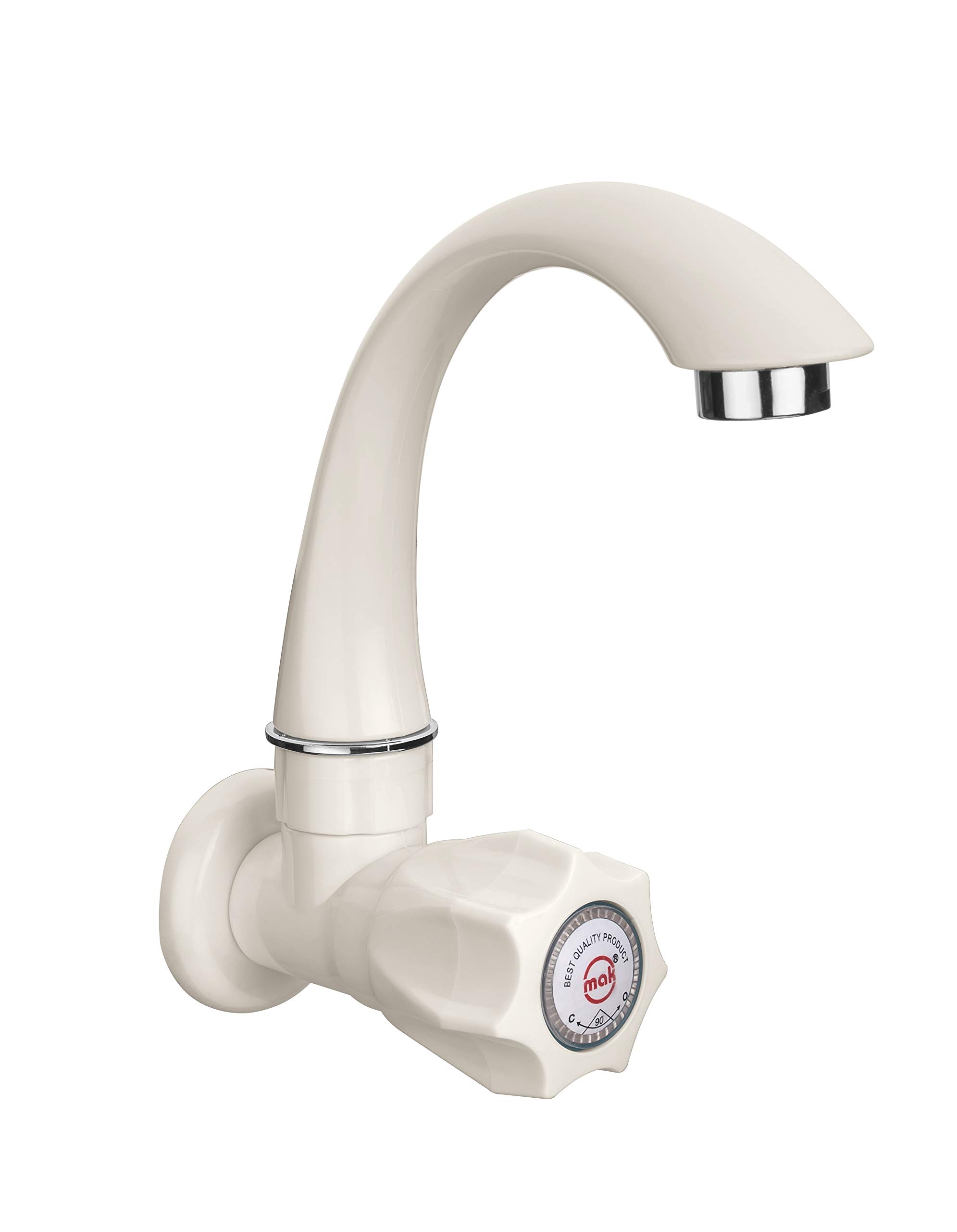 Axtry Mak ABS Plastic Water Tap/Flange Sink Cock tap for Wash Basin/Swan Neck Plastic Bib Cocke/Long Neck Kitchen Sink Tap/Bibcock for Hot & Cold Water / (1/2 Inch – 15mm) (1 Pcs, Ivory) (B08H25BLHW) Amazon Price History, Amazon Price Tracker