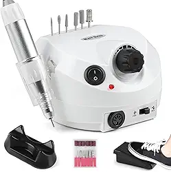 Lixadeira de Unha, Mini Lixa de Unha Eletrica, Lixa Eletrica para Unhas, Lixadeira Motor Elétrica Unha Profissional, com Pedal para Unhas Nail Drill Profissional, Bivolt 110 V - 220 V