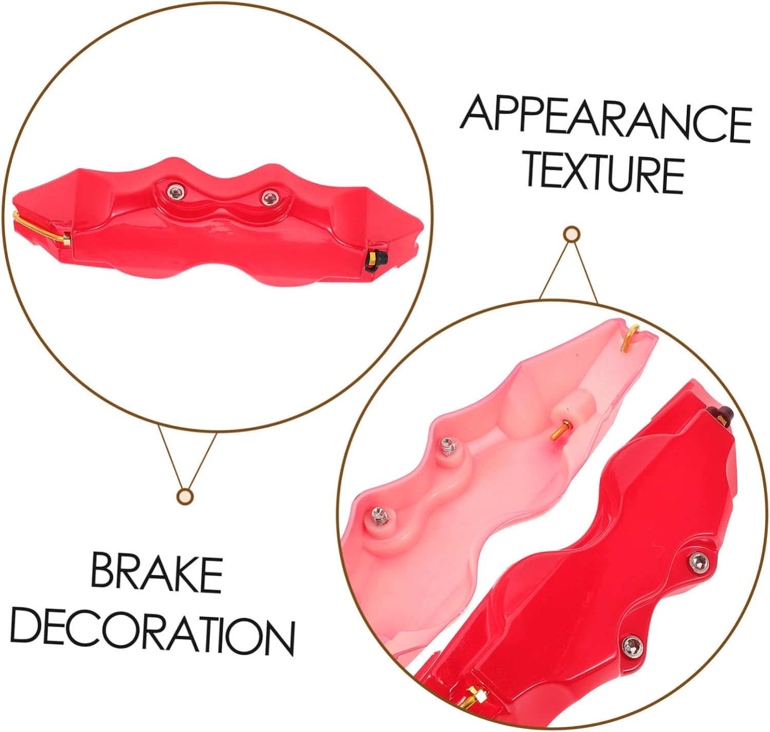 Zerodeko Brake Caliper Cover Set for Vehicle Modification Stylish 1 Pair Automotive Accessory Replacement Brake Protection for Car and Truck