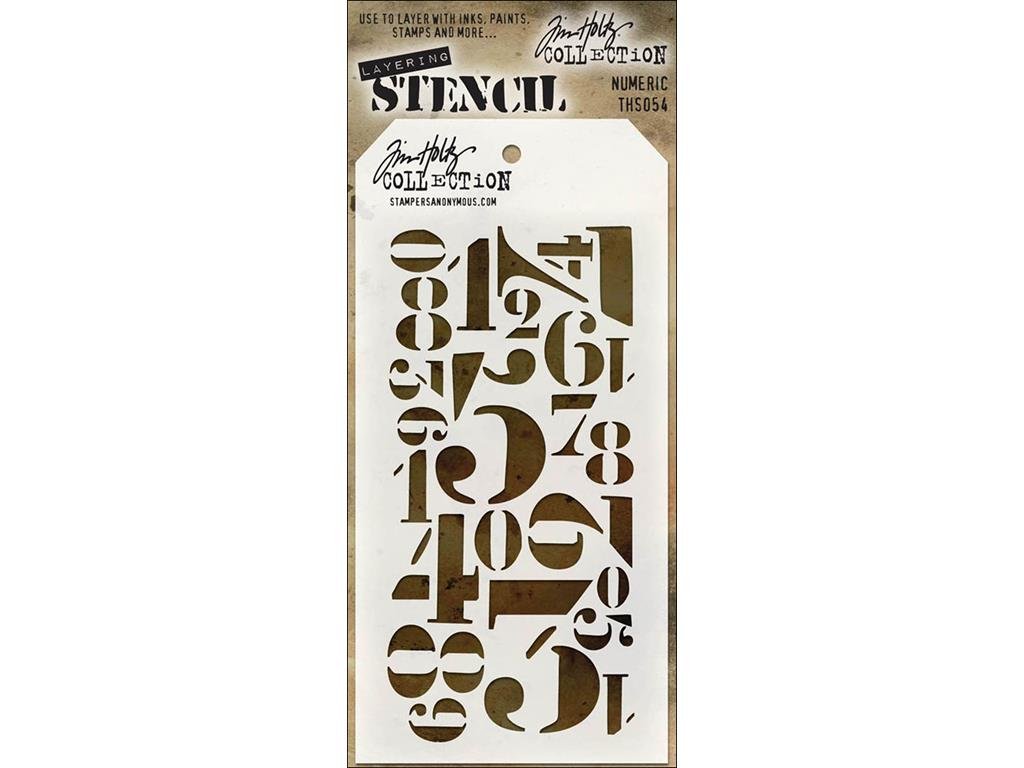 Stampers AnonymousLayering Stencil THoltz Numeric