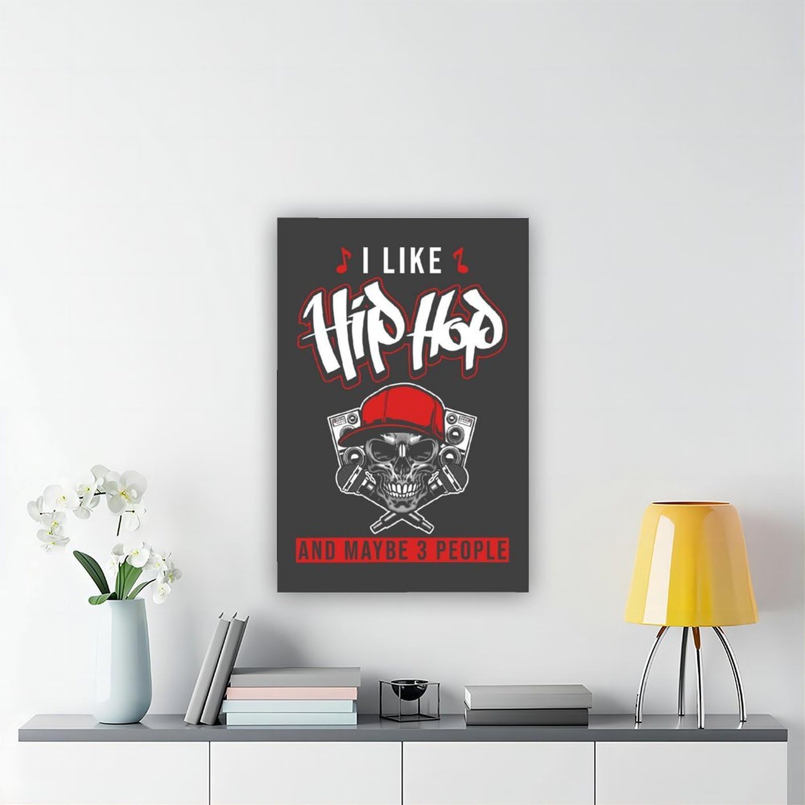Poster su tela, stile hip hop, retrò, decorazione artistica da parete, stampa per soggiorno, camera da letto, cornice decorativa: 50,8 x 76,2 cm (lunghezza x larghezza)