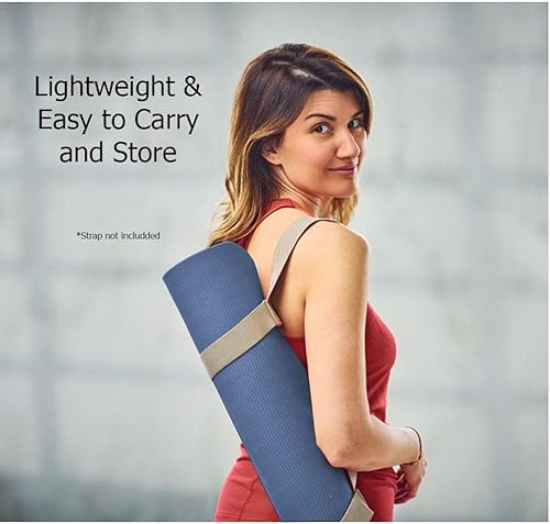 Miniatura 6 de HolaHatha Tapete de yoga reversible de doble cara de 72 pulgadas de alto x 24 pulgadas de ancho, 0.25 pulgadas de grosor, seguro, antideslizante,