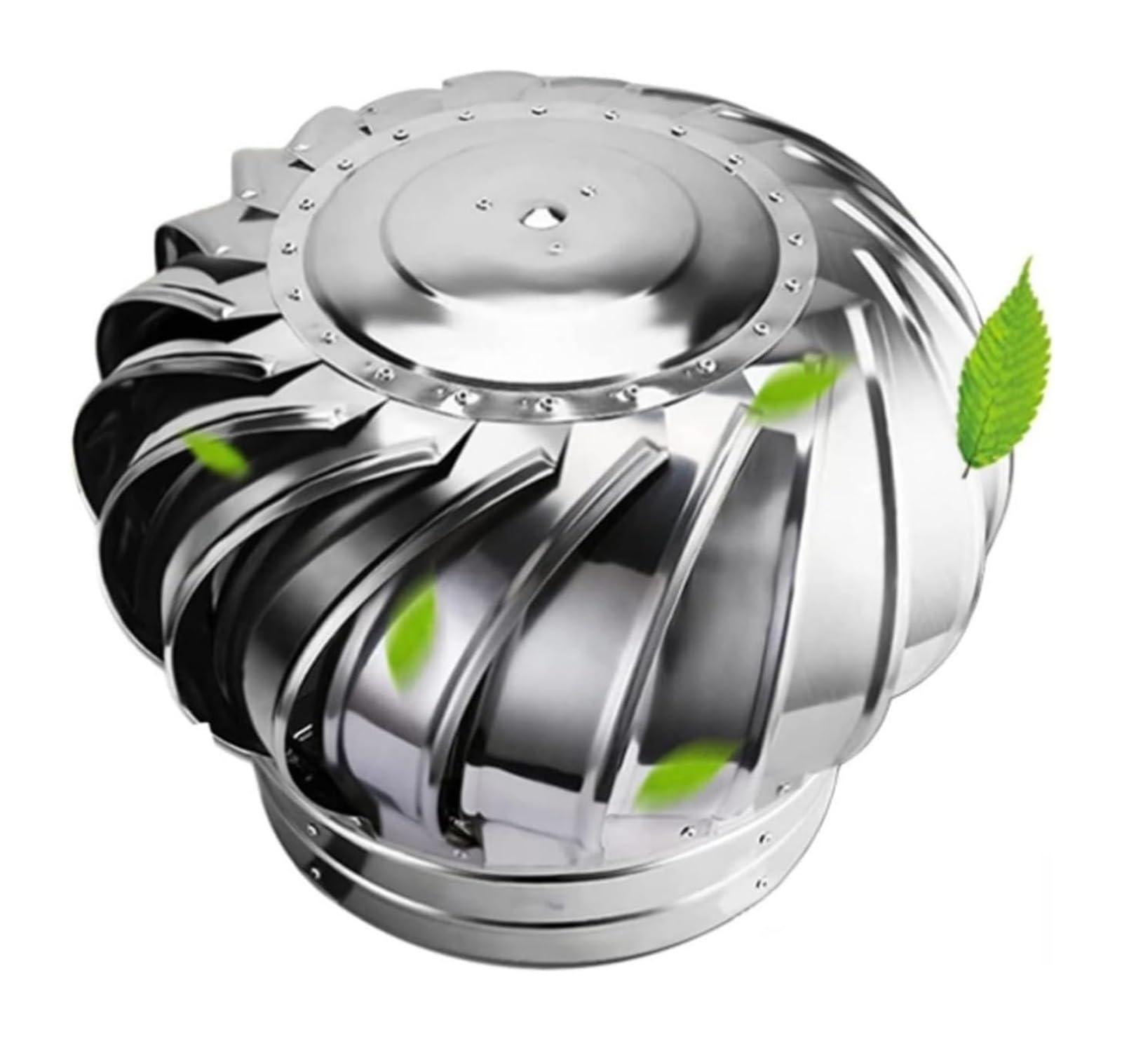 PBWERIGL Stainless Steel Roof Ventilator, Stainless Steel Wind Ventilator For Roof Unpowered Chimney Cowl(450mm(17.7in))