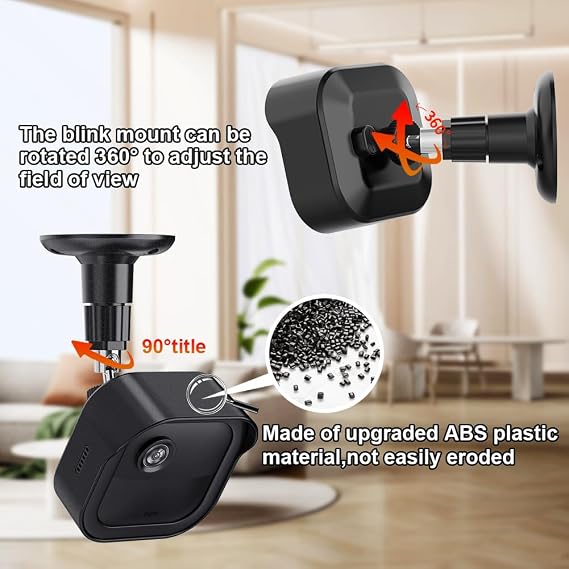 Blink Outdoor Camera Mount for Blink Outdoor 4/2K+/3rd Gen (3 Pack, Black) | 360 Adjustable, Weather-Resistant, Wall Mount Bracket with Blink Sync Module Mount, for Blink Outdoor Camera Security System