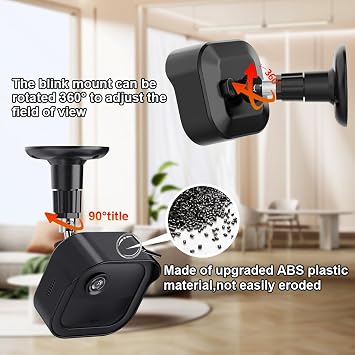 Blink Outdoor Camera Mount for Blink Outdoor 4/2K+/3rd Gen (3 Pack, Black) | 360 Adjustable, Weather-Resistant, Wall Mount Bracket with Blink Sync Module Mount, for Blink Outdoor Camera Security System