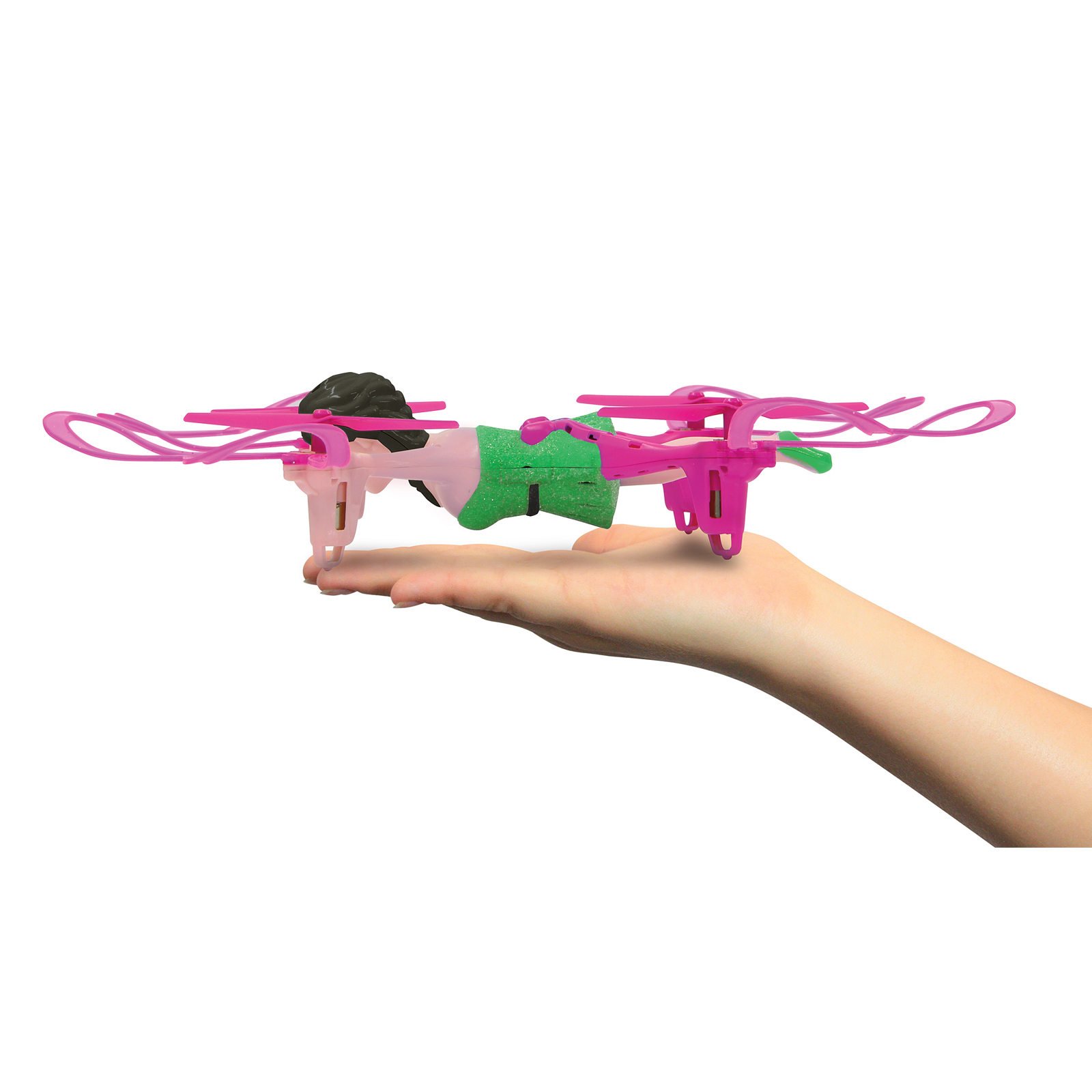 JAMARA 422008 - Quadrella Drone Kompass Flyback Turbo Flip 2,4G – sehr einfach zu fliegen, selbststabilisierende Fluglage, stabiles Vollgehäuse, Rotorschutz, LED Beleuchtung mit Unterspannungswarnung