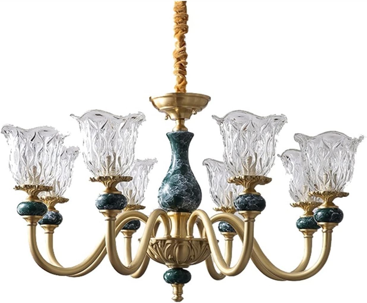 HYJAUSXB Indoor Led Ceiling Pendant, Chandeliers Crystal Chandelier Modern Living Room Dining Table Glass Bedroom,Foyer