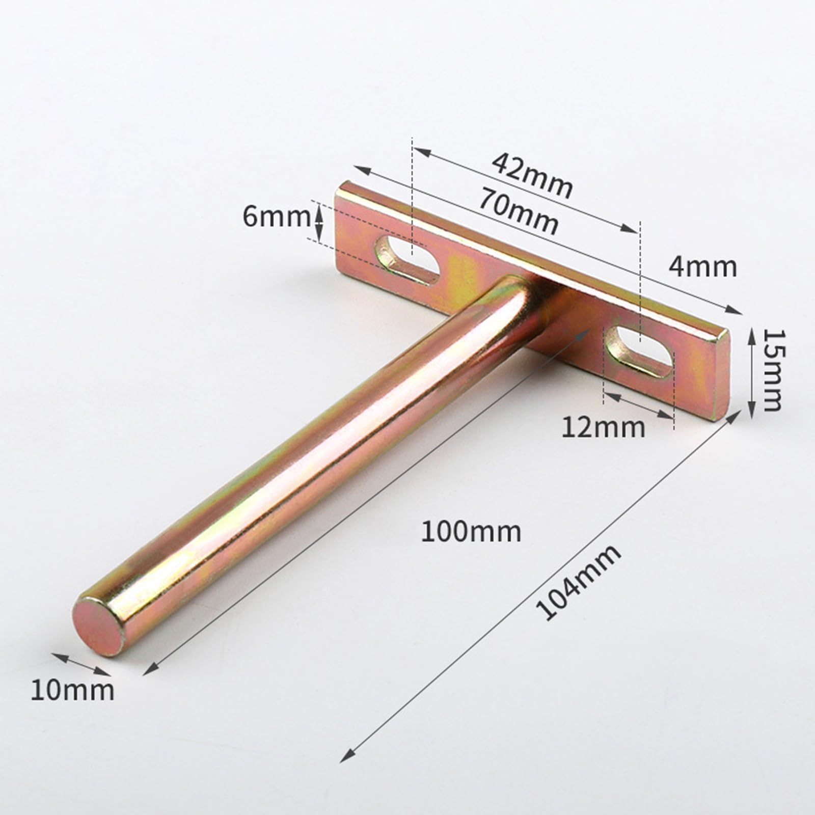 2PCS Floating Shelf Brackets,4inch T Shape Metal Brackets,Heavy Duty Hidden Shelf Brackets for Wall Mounted Decoration Cabinet Furniture Shelf Support with 4pcs Mounting Screws(5*60mm) - Image 2