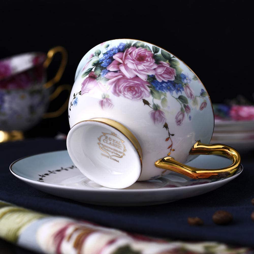 Styl Deser Filiżanka Popołudniowa Herbata Zestaw Herbaty Porcelana Pałac Pastoralny Filiżanka Kawy Spodek Łyżeczka