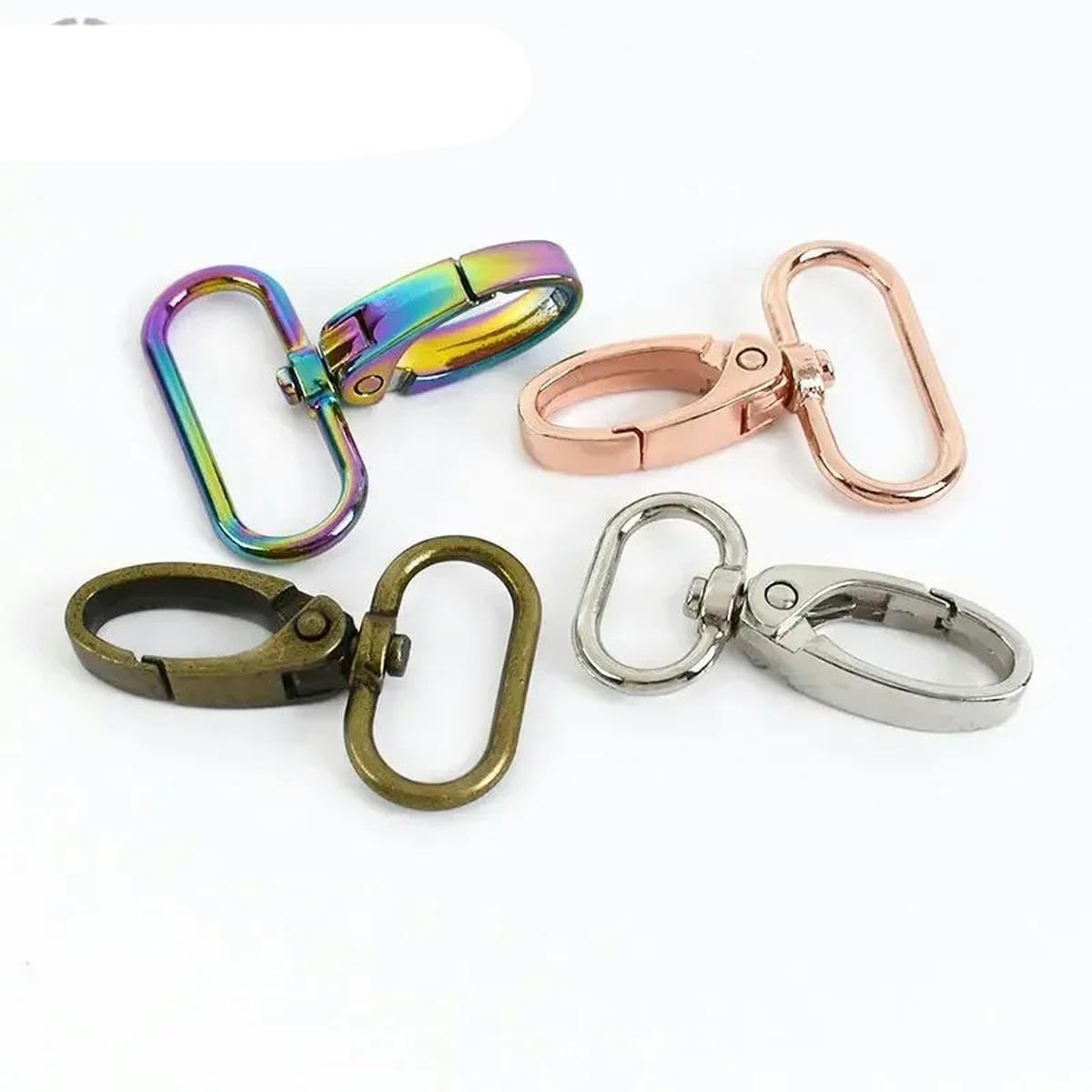 50 hebillas de correa de metal con cierre de langosta, ganchos a presión para bolsas, perchas para bolsos, llavero DIY, accesorios de piezas de cuero, 38mm, negro
