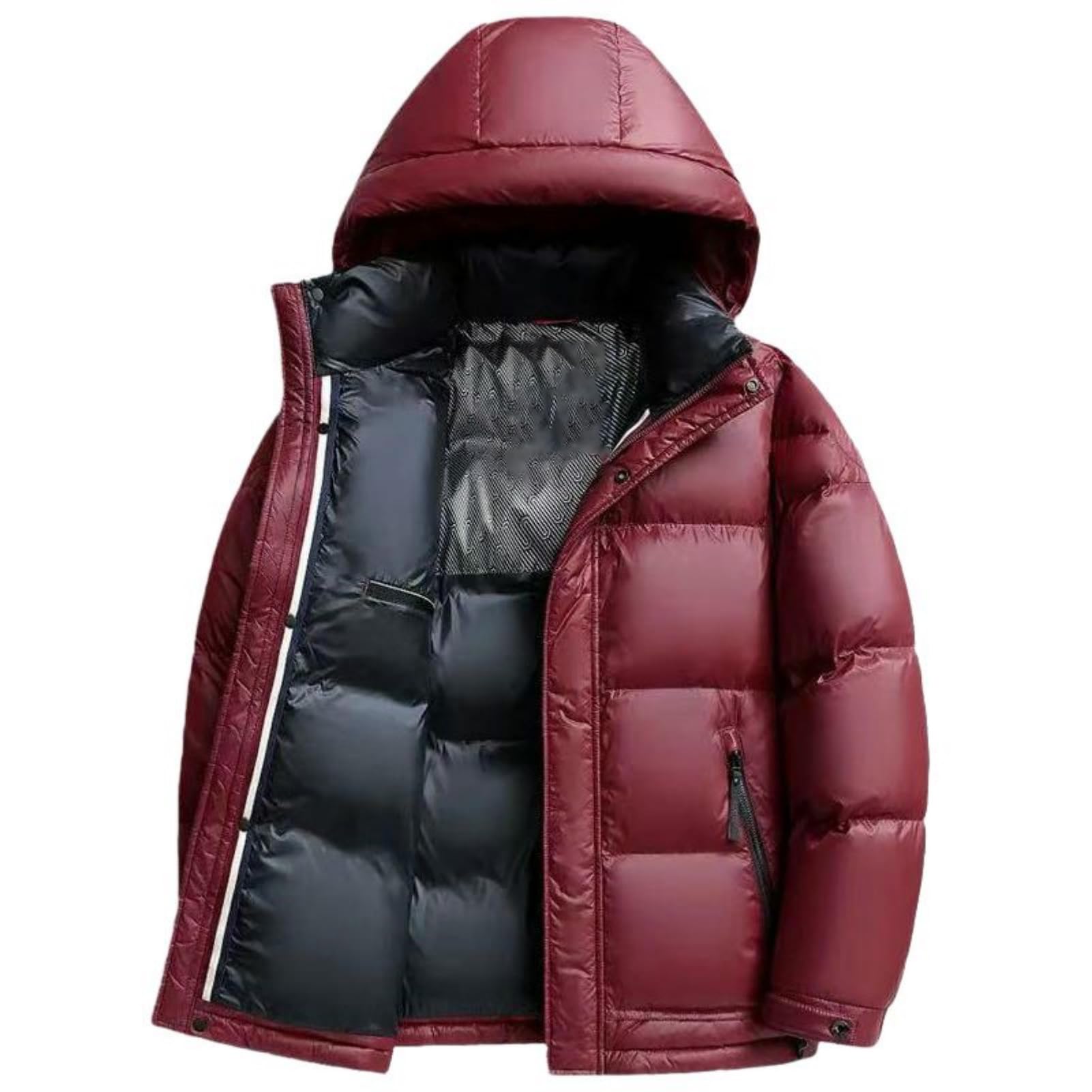 Doudoune courte à capuche chaude hiver homme loisirs classique - 8