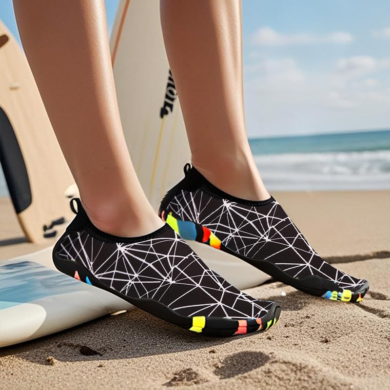 Water Shoes Barefoot Quick-Dry Aqua Yoga Socks Slip-on Swimming Shoes for Men Women Beach Water Sport Pool