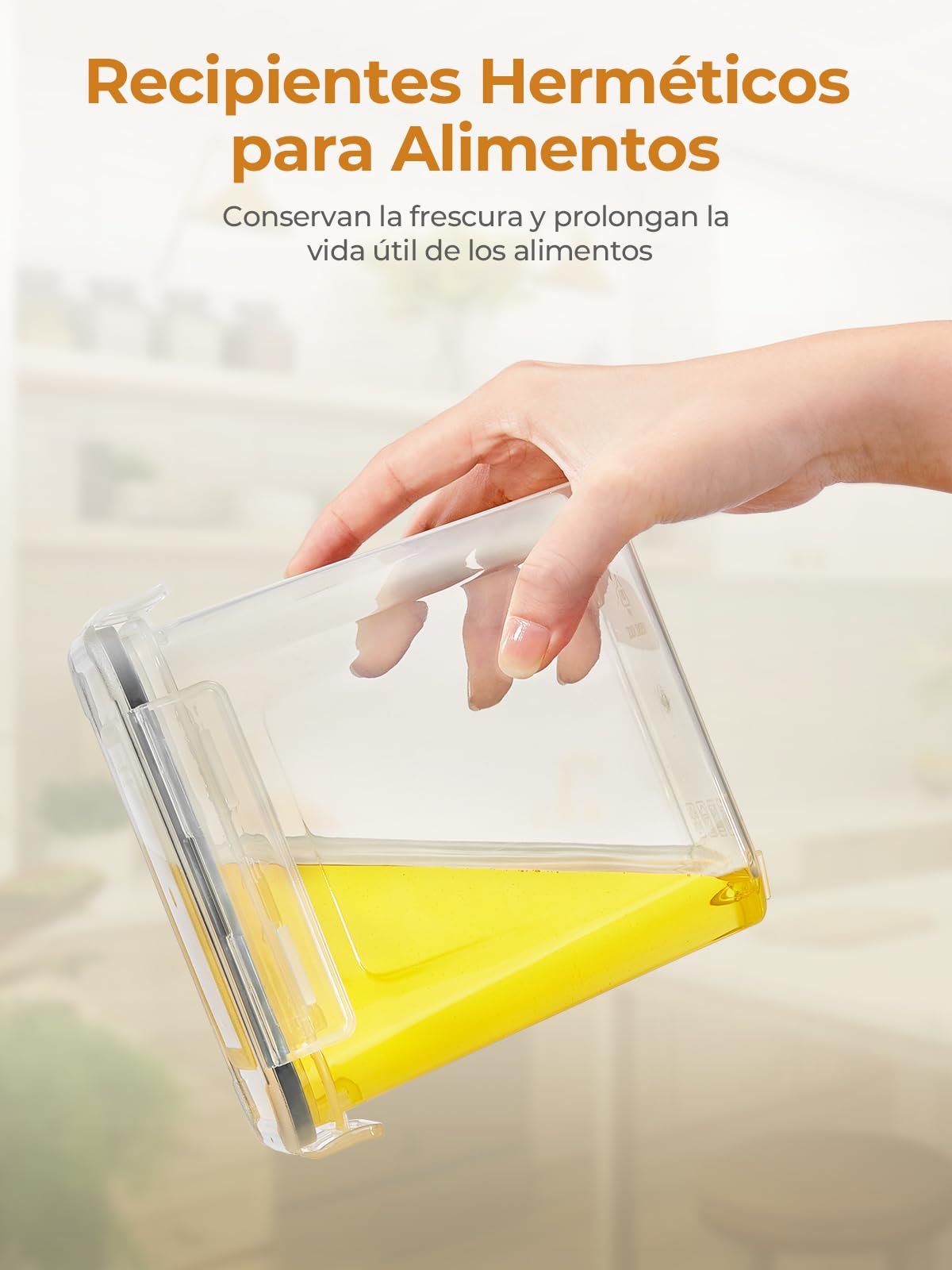 FOHERE 16 Piezas Recipientes Herméticos para Alimentos con Tapas Sin BPA | Plastico Bote Hermetico, Botes Cocina Almacenaje para Cereales, Pasta, Granos o Harina, con 16 Etiquetas