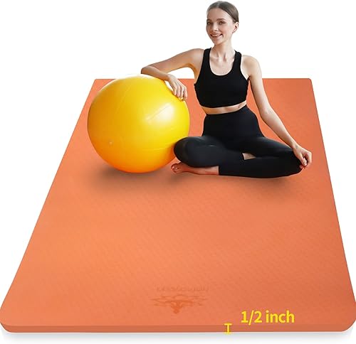 Miniatura 9 de Alfombrilla de yoga grande de TPE de 6 x 4 x 12 pulgadas, extra gruesa, antideslizante, para yoga, pilates y entrenamientos de gimnasio en casa