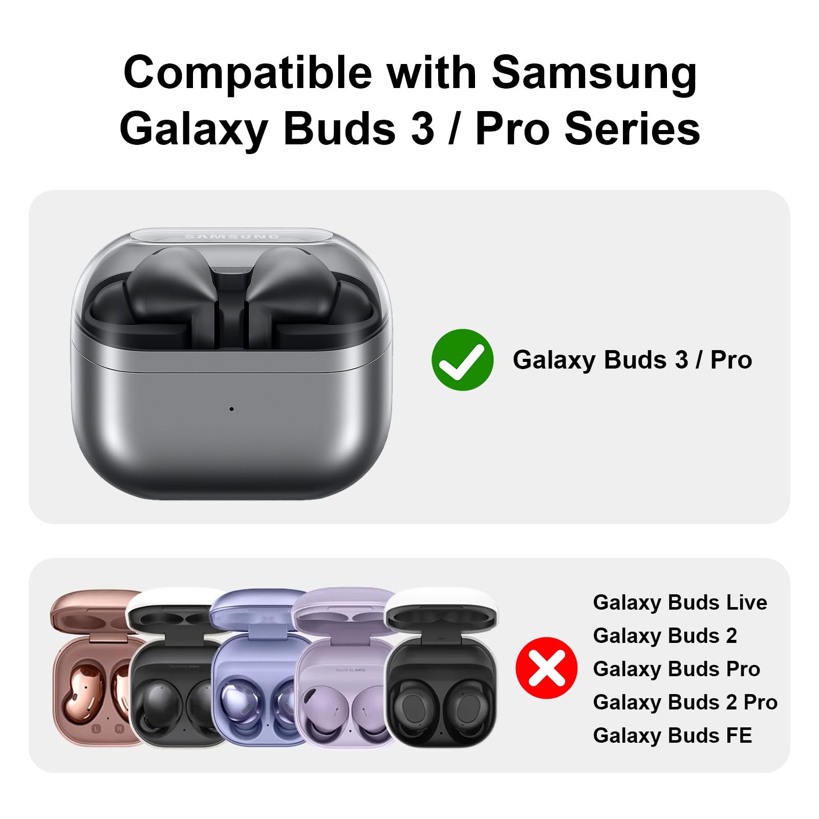 Amazon.com: TSVSXS Clear Case Compatible with Samsung Galaxy Buds3