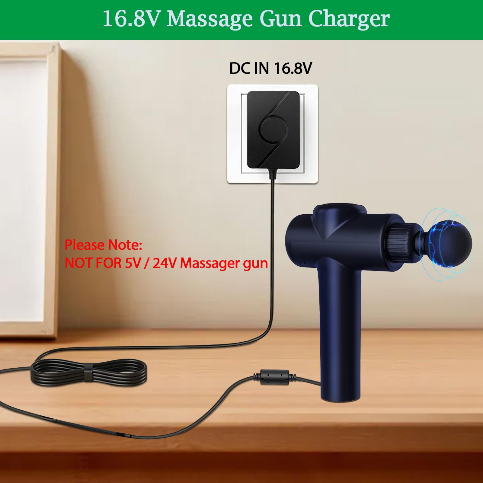 Amazon.com: 16.8V Massage Gun Battery Charger DC in 16.8 Volts 2A