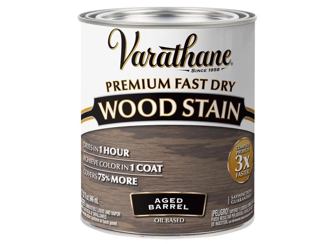 Varathane Premium Fast Dry Interior Oil-Base Aged Barrel Wood Stain - 1 qt.