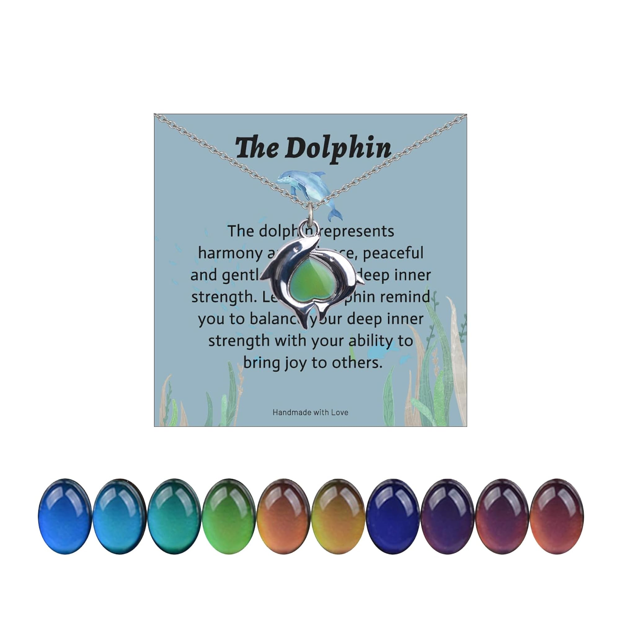 Ocean Color Changing Temperature Sensing Necklace for Women