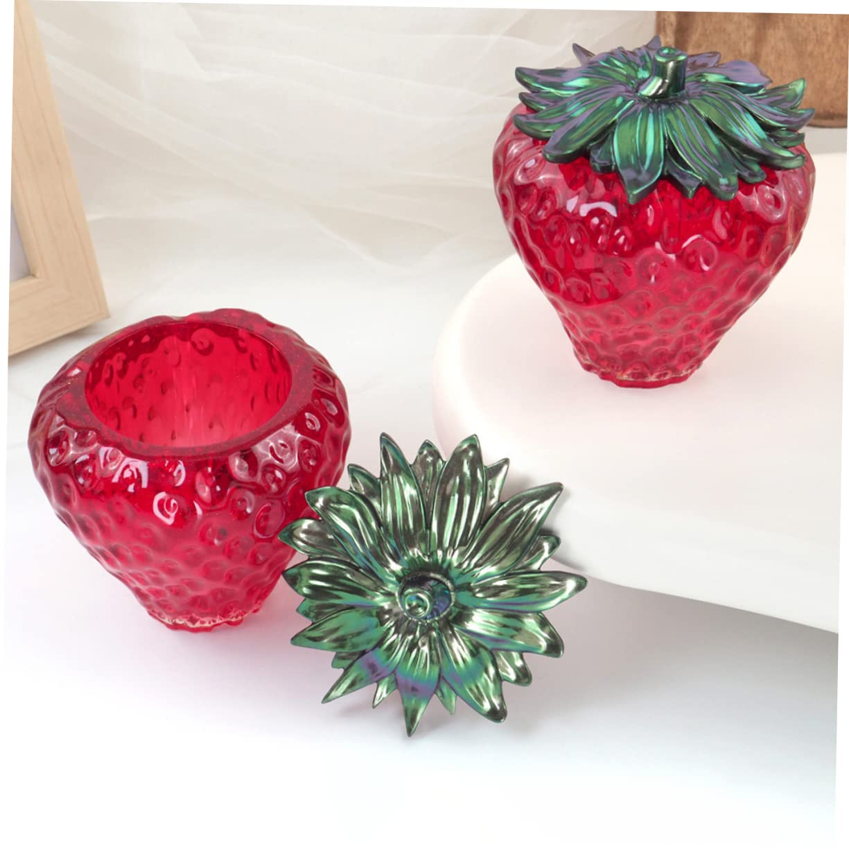 Veemoon 5 Juegos Molde de Silicona para Frascos de Frutas Diy para Resina Epóxica Moldes Artesanales para Manualidades Duradero y Práctico