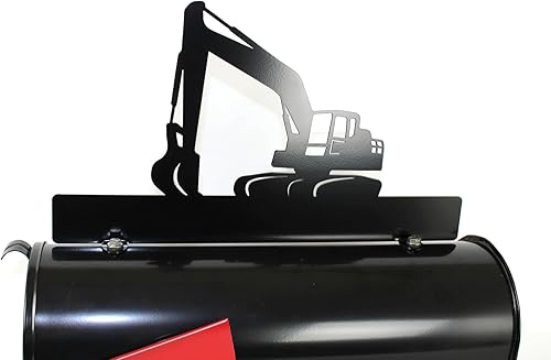 Vista 141 de Hobby, Recreation and Career Style Metal Powder Coated Mailbox Topper (Excavator, Matte Black) Negro mate,Dark Yellow,Blue,Copper,Gris-oscuro,Gloss