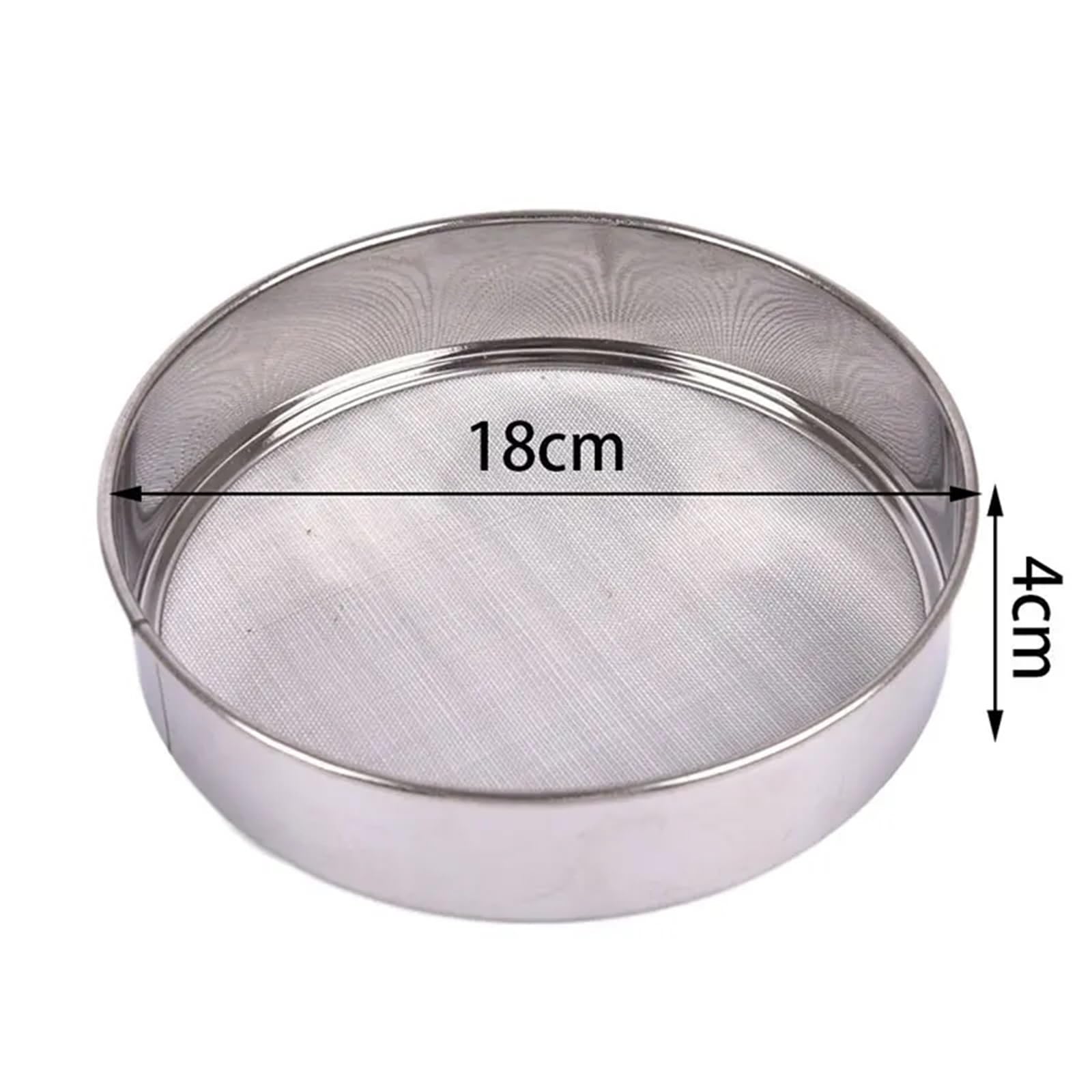 2 Set (4 pezzi) Setaccio for farina da cucina for rotondo in acciaio inossidabile for per Farina