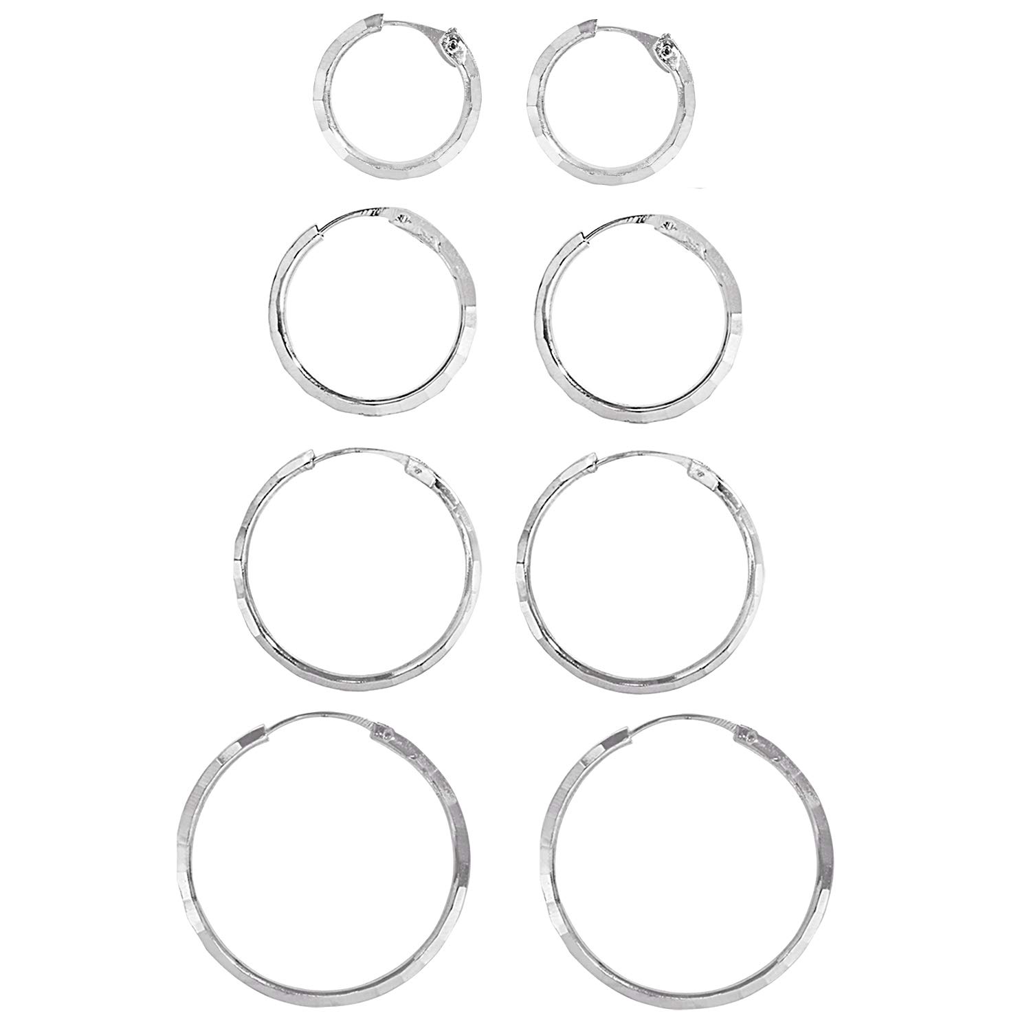Shining Jewel - By Shivansh Classic and Evergreen Designer Silver Hoop Earrings Combo for Girls and Women - Pack of 4 (SJEC_46) (B08VDB4798) Amazon Price History, Amazon Price Tracker