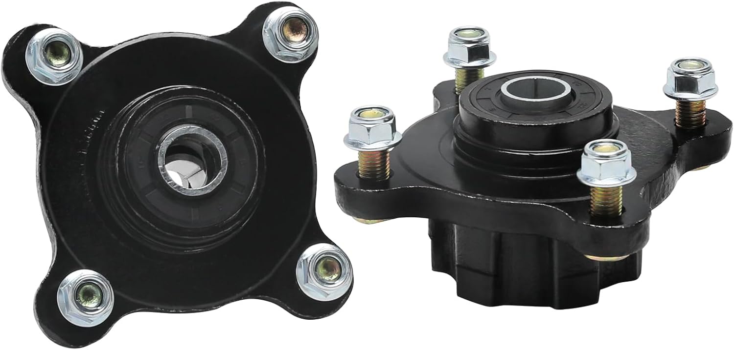 A Pair 4 Lug Front Wheel Rim Hubs 17mm Bearing for Go Kart ATV UTV Quad Buggy Moped Dune Drift Trike 4 Wheeler Tricycle Offroad Motorcycle Mobility Taotao Polaris 110cc 125cc 150cc 200cc 250cc