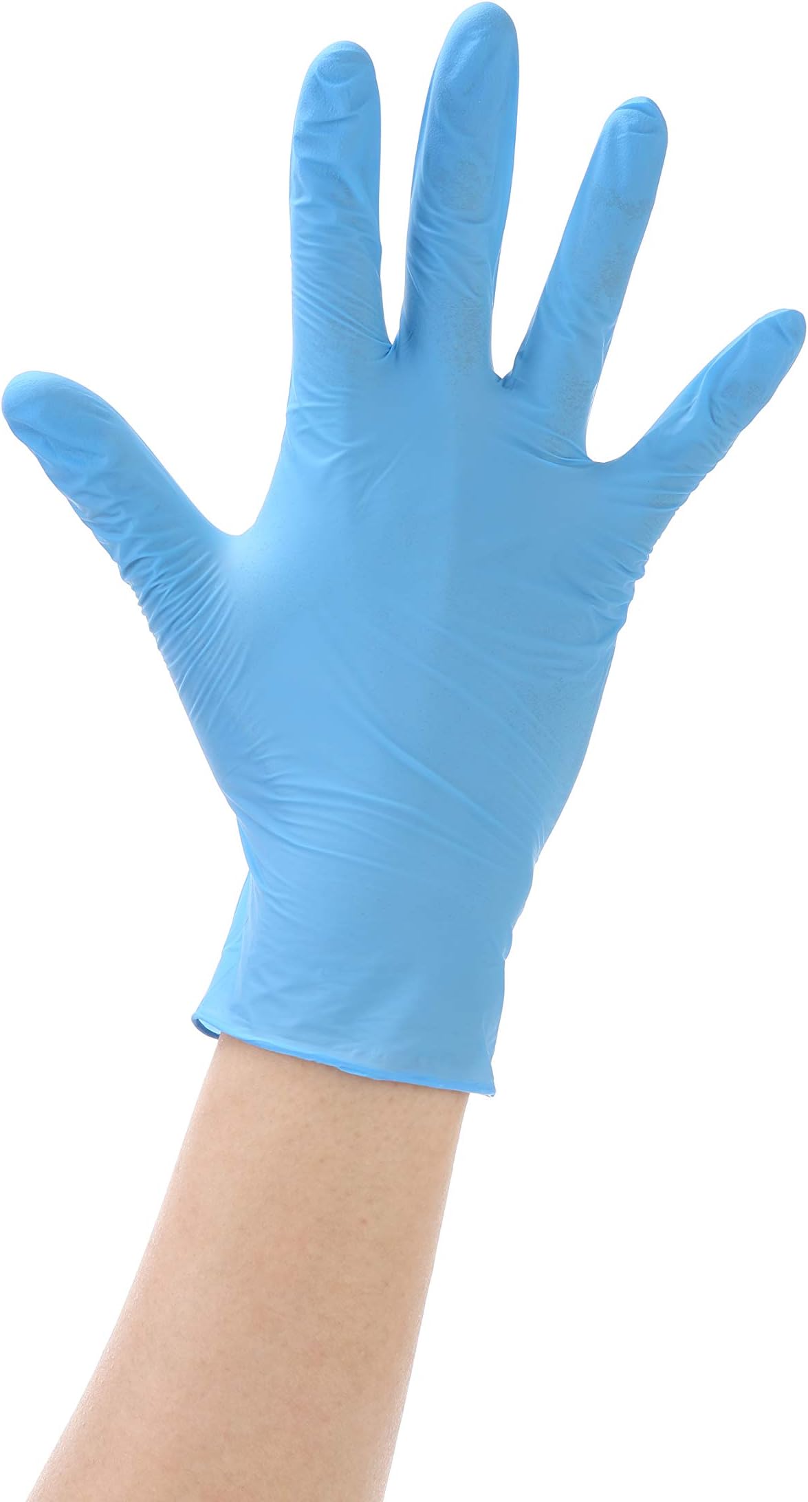 Disposable Nitrile Gloves, Powder Free, Blue, Size L (Pack of 100 Pieces)