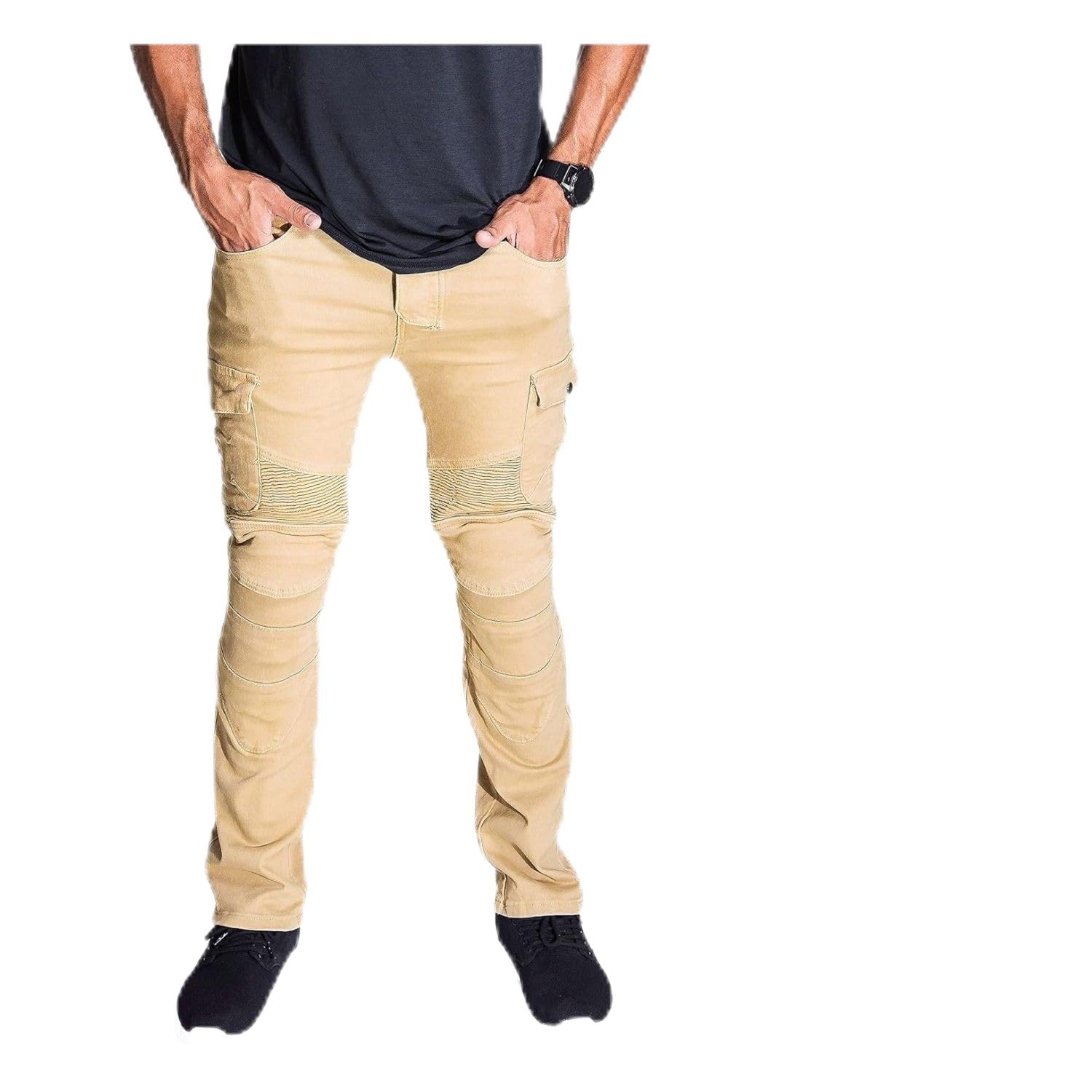 NBT Clothing Protective Motorcycle Riding Pants Removable CE Armor (Knee, HIPS) Reinforced Stitching in High Impact Zones