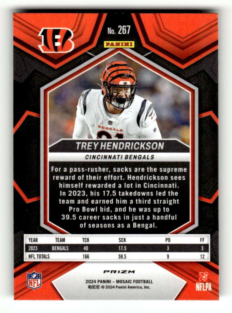 Amazon.com: 2024 Panini Mosaic Mosaic Green #267 Trey Hendrickson