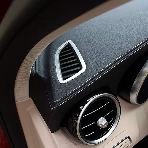 Miniatura 5 de YIWANG - Juego de 2 pegatinas de aleación de aluminio para interior de salpicadero de coche, para Mercedes Benz Clase C W205 C200 GLC260 300 2015