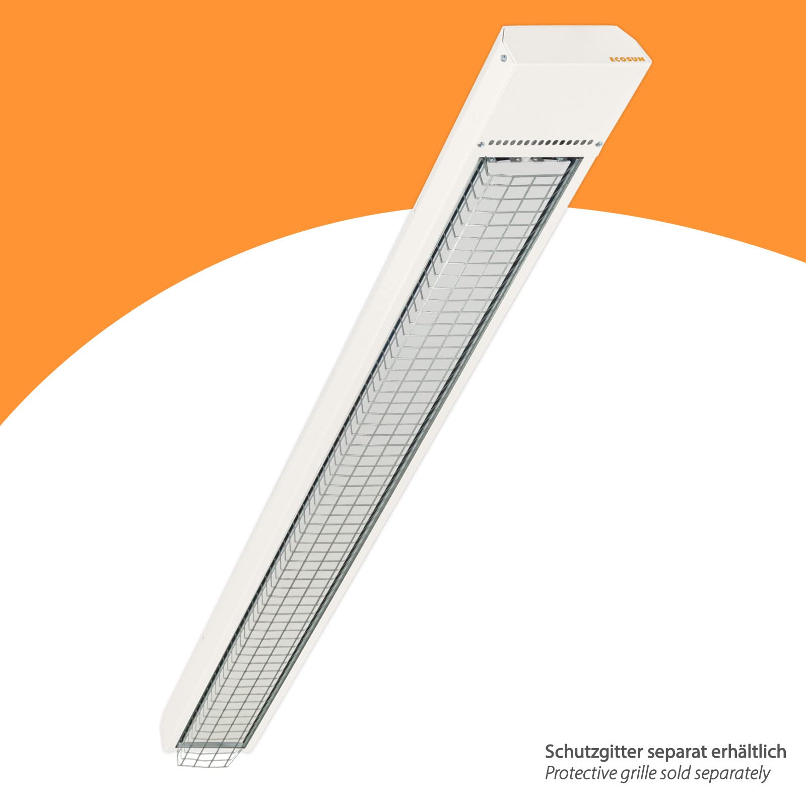 Ecosun S+ Infrarot Dunkelheitstrahler Wärmstrahler 1200W IPX4 Heizstrahler für Gastronomie Lagerhalle Werkstatt Garage