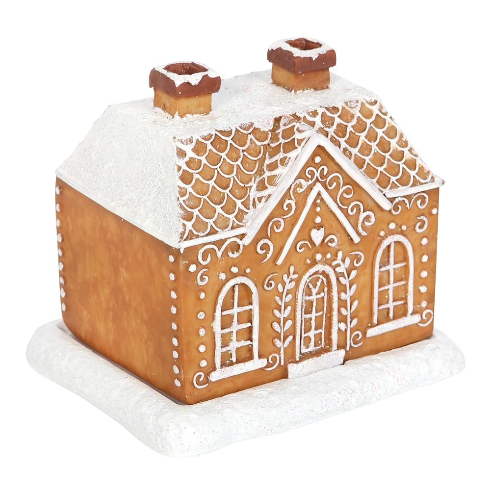 CTRLZS 1PCS Gingerbread House Incense Burner, Resin Incense Burner, Christmas Incense Burner,Home Chimney Decorations Easy Install