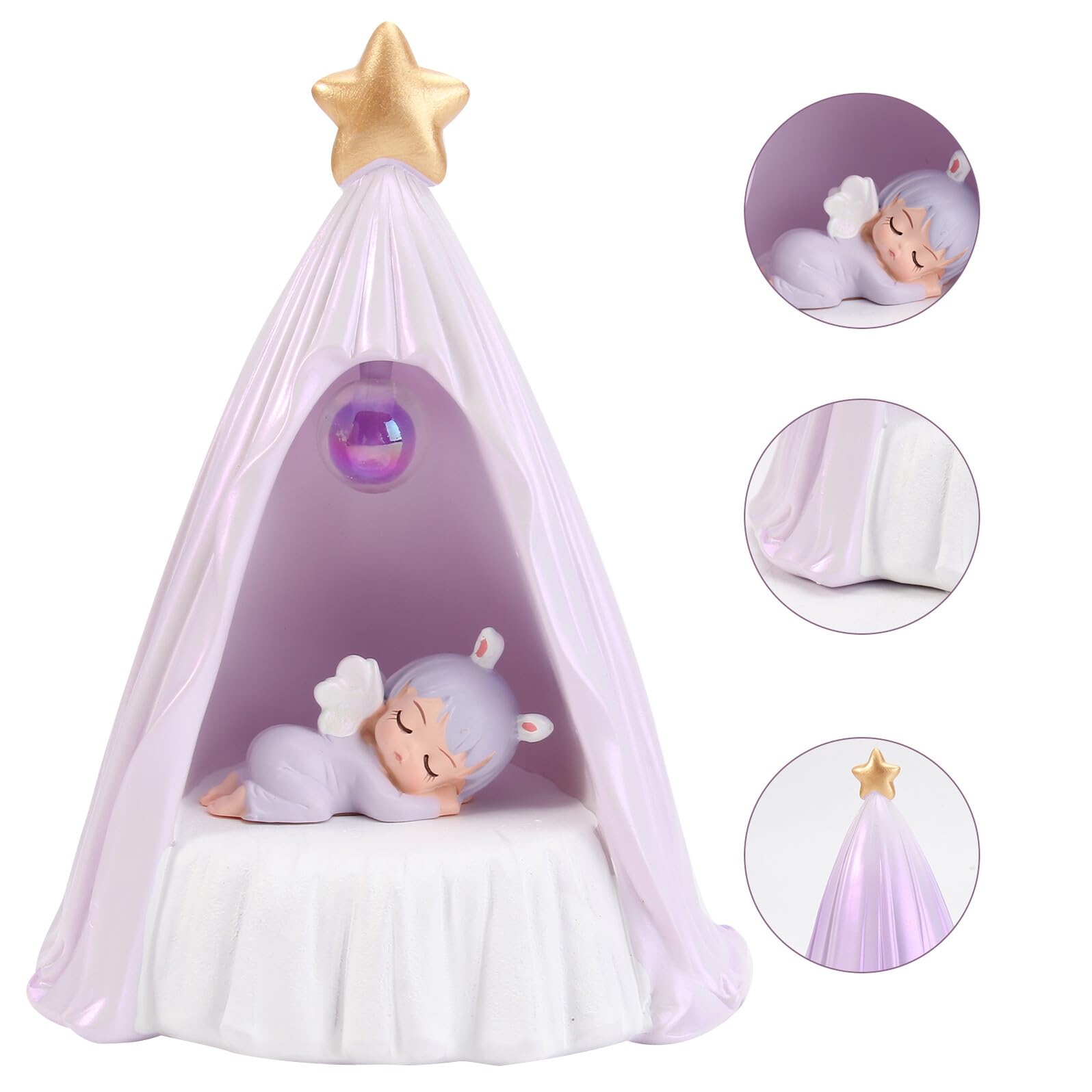 LIFKOME Lampada Notturna Bambina in Resina, Luce Soffusa per Camera
