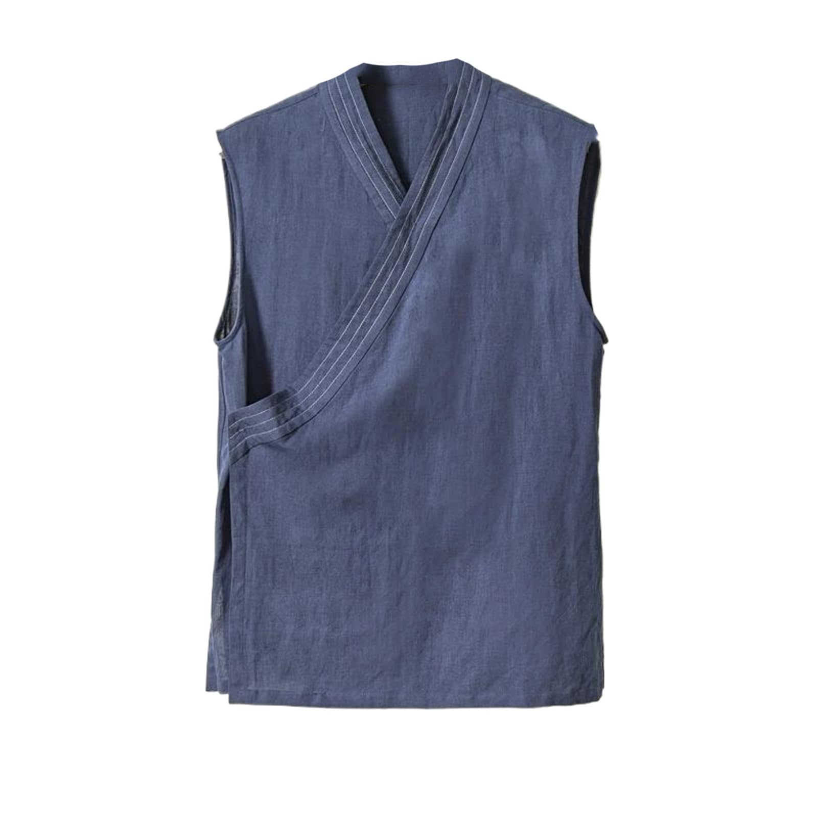 Chaleco Hanfu de lino combate el calor del verano con estilo oriental 8