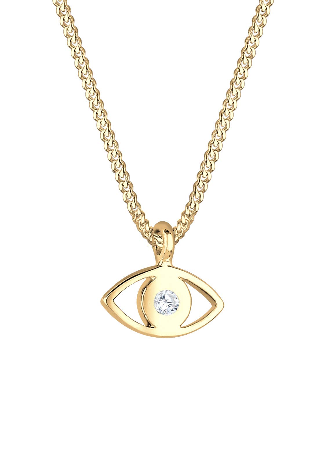 Elli Necklace Evil Eye Crystals 925 Sterling Silver Gold Plated