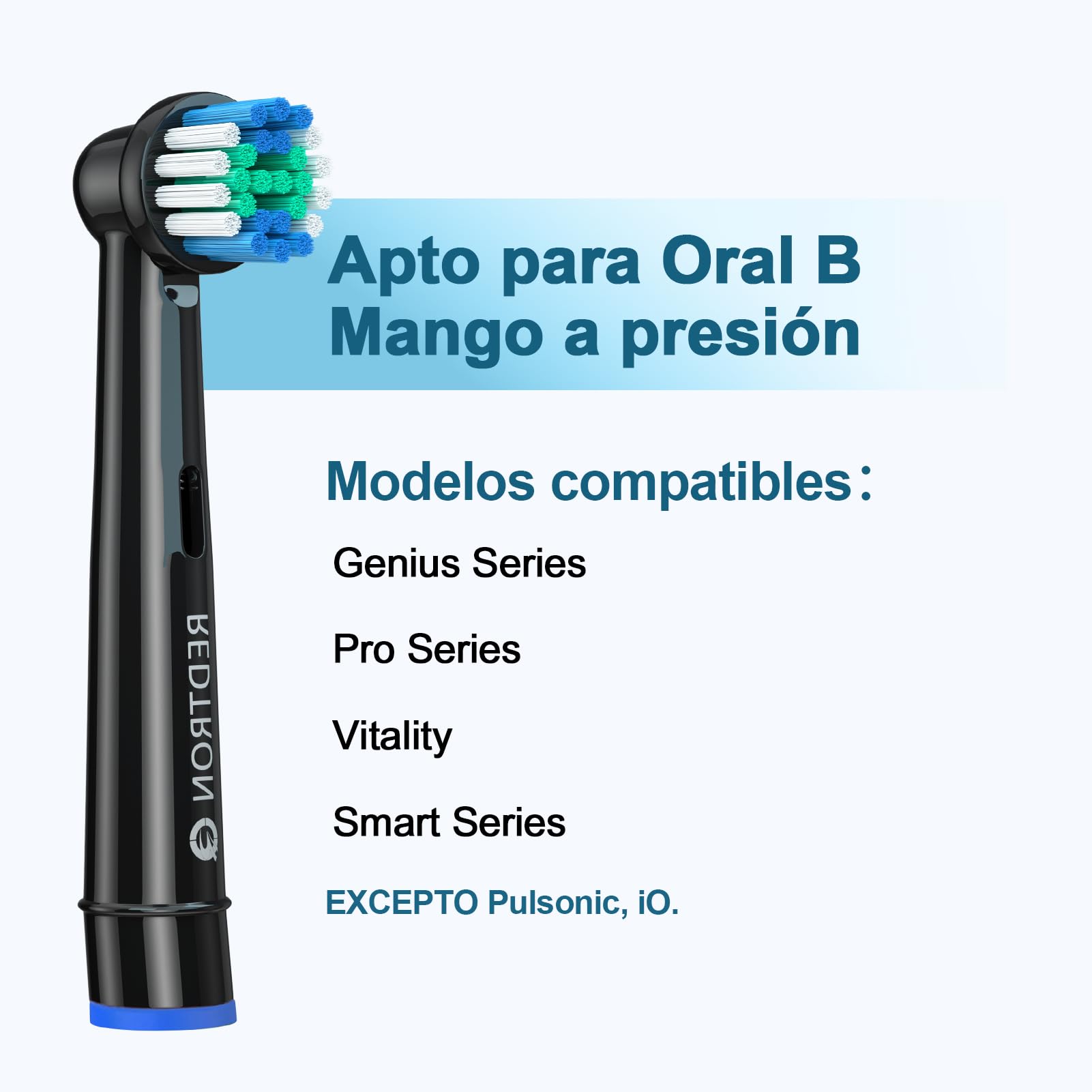 REDTRON Recambios para Cepillo de Dientes Eléctrico compatible con Oral B (8 unidades), Cabezal de cepillo de dientes Precision Clean Pro1000 Pro3000 Pro5000 Pro7000 y más - 3