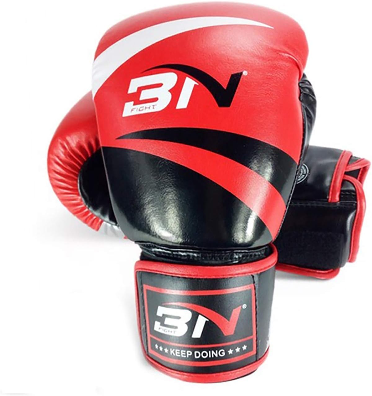 Boxing Gloves For Training Muay Thai Matte Black Maya Hide Leather Gloves For Sparring, Kickboxing, Fighting, Punch Bags,For Sports And Fitness Enthusiasts,Red-12OZ