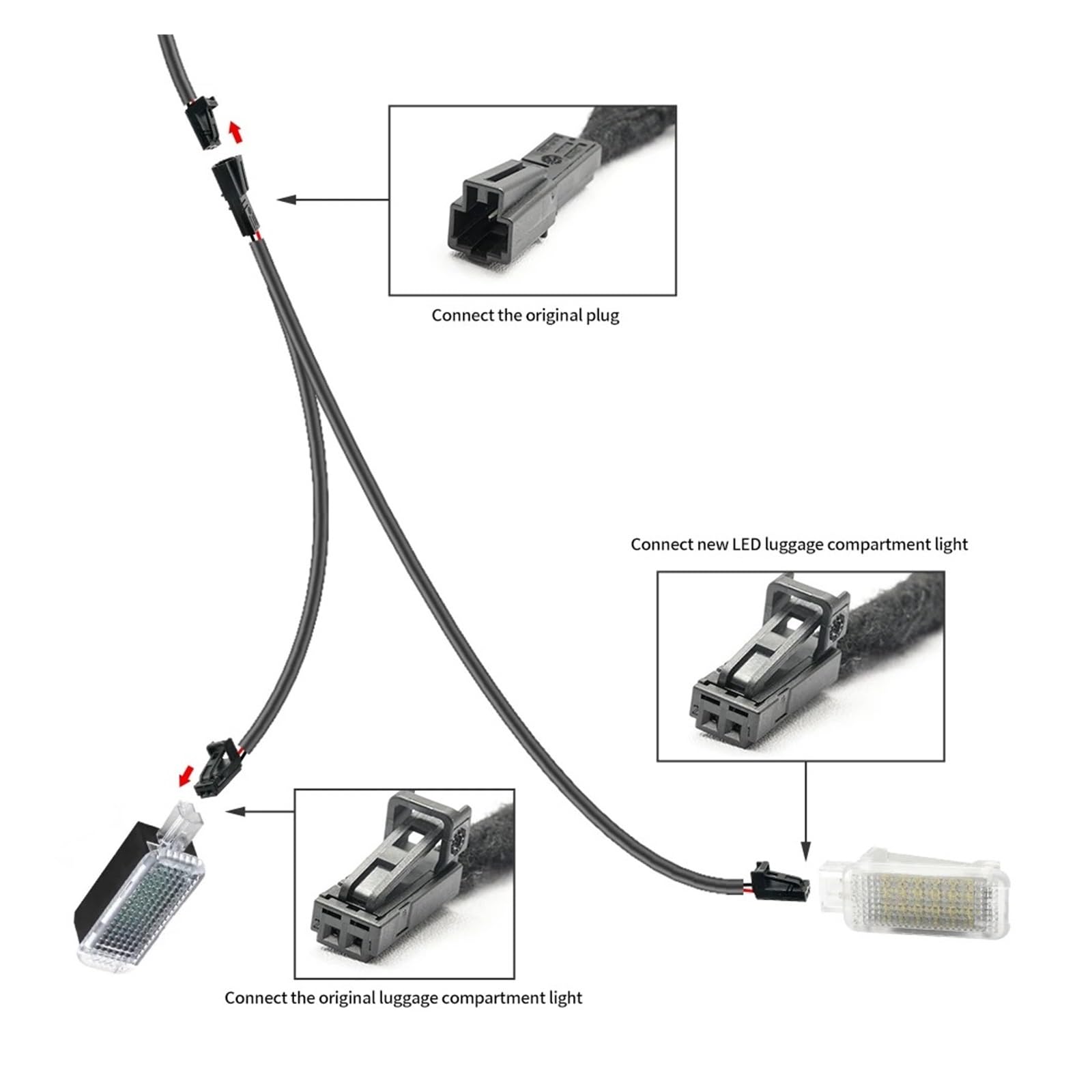 Per A4 S4 B9 Berlina 2016 2017-2019 2020 2021 2022 2023 2024 LED Supplementare Tronco Luce Dei Bagagli E Cablaggio LED Luci targa