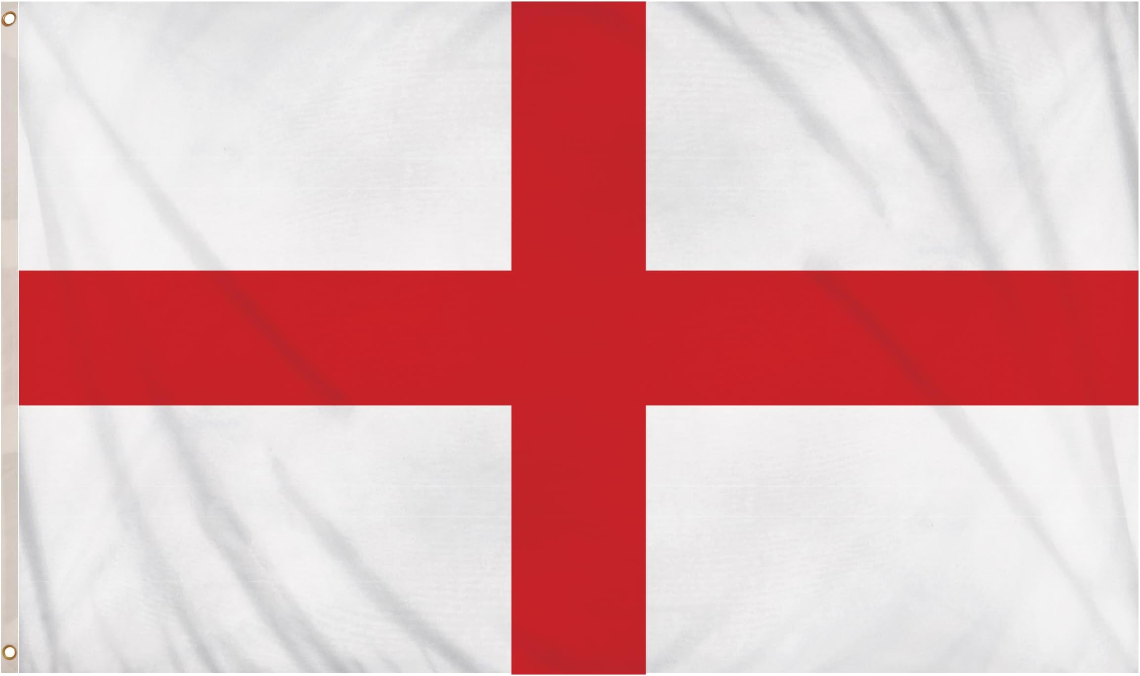 Henbrandt 1x Large St George's Cross Flag Premium Quality England Flag - 5FT x 3FT Double Stitched Polyester Banner with Metal Eyelets for Sports & National Events